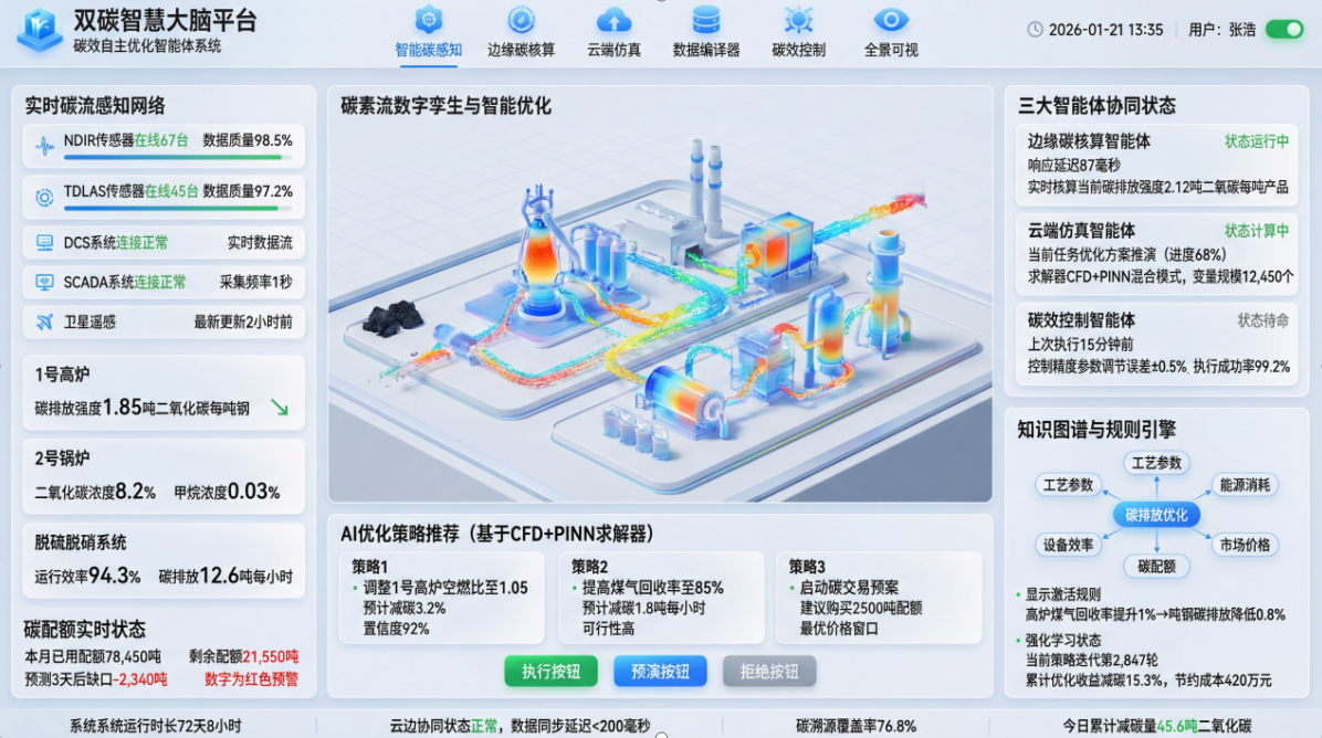 九九智能环保“双碳智慧大脑平台”：从碳管理到碳效自主优化智能体的跨越